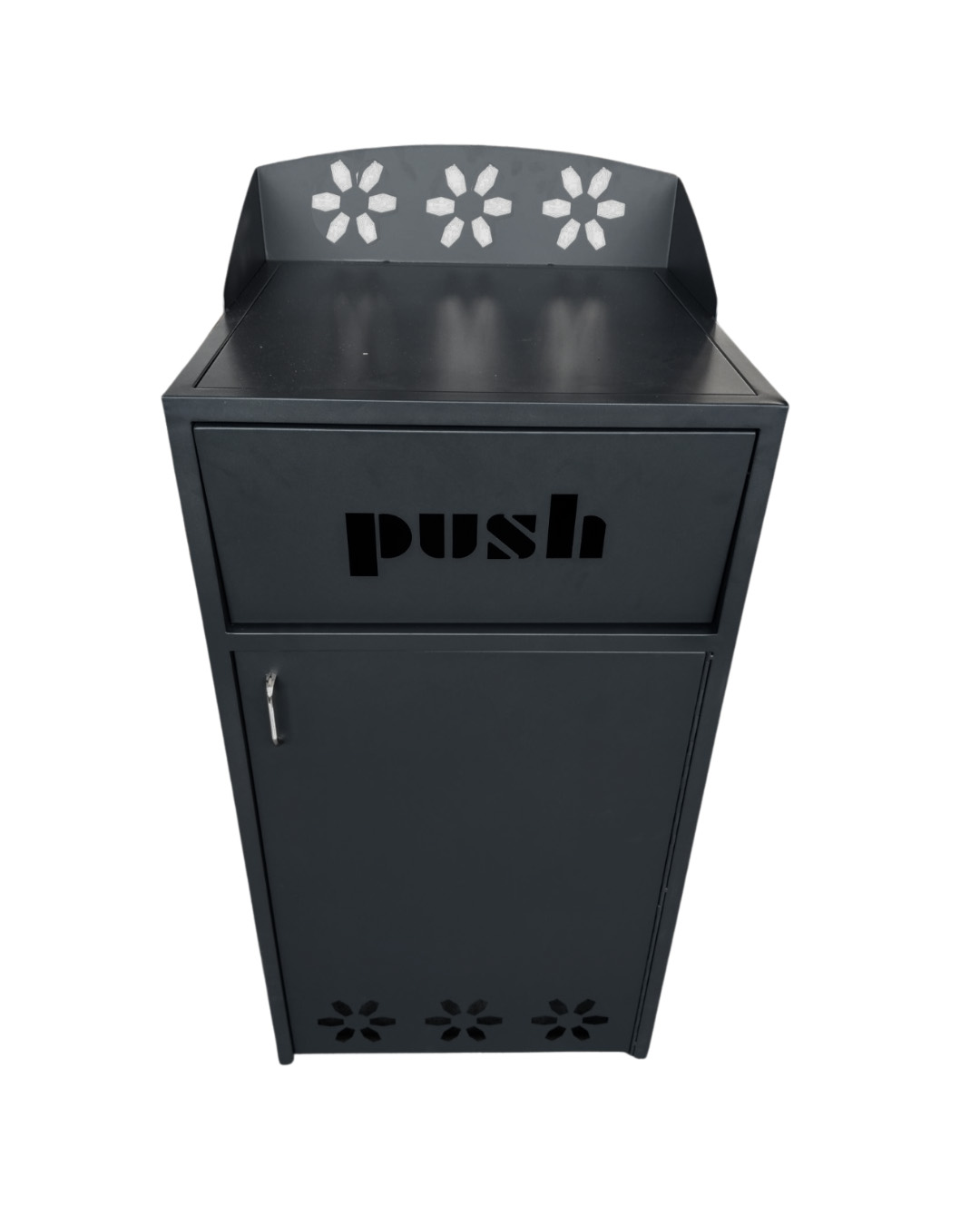 פח אשפה ענק עם דלת PUSH לריכוז מגשים